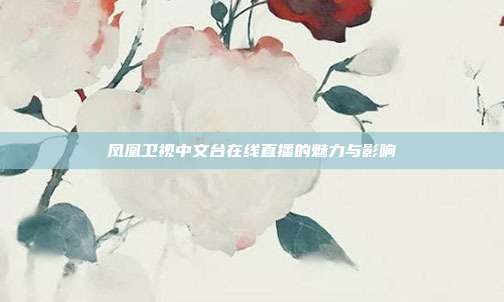 凤凰卫视中文台在线直播的魅力与影响