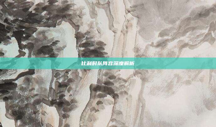 比利时队阵容深度解析