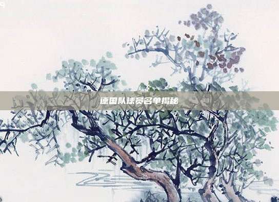 德国队球员名单揭秘