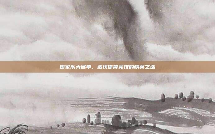 国家队大名单，透视体育竞技的精英之选