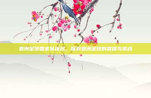 亚洲足球国家队排名,探索亚洲足球的荣耀与挑战