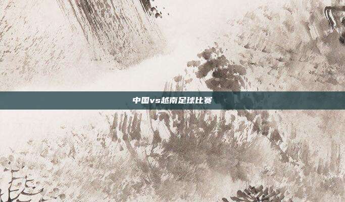 中国vs越南足球比赛