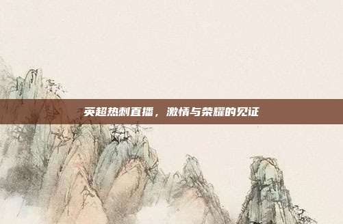 英超热刺直播,激情与荣耀的见证
