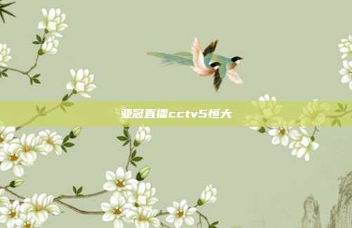 亚冠直播cctv5恒大