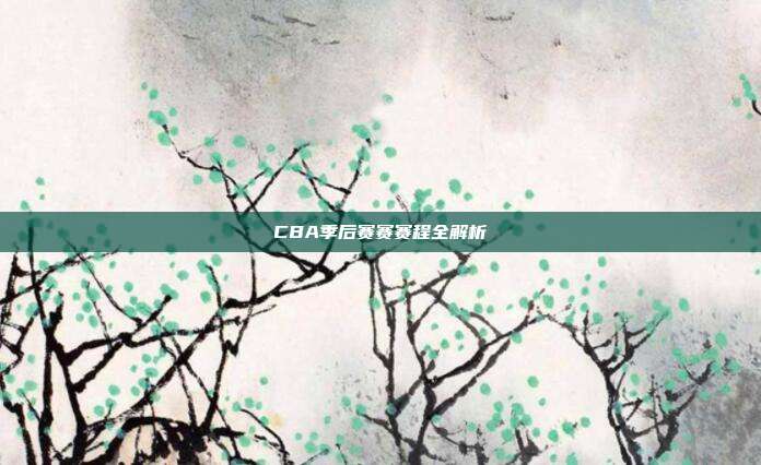CBA季后赛赛赛程全解析