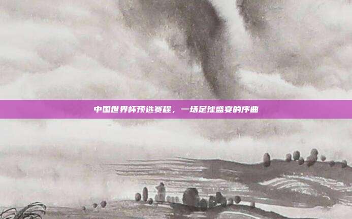 中国世界杯预选赛程,一场足球盛宴的序曲