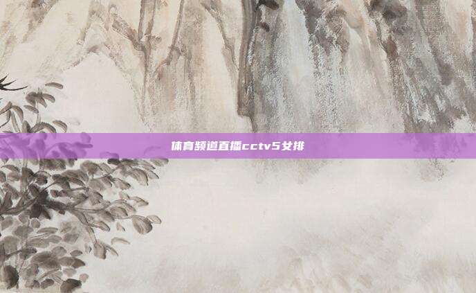 体育频道直播cctv5女排