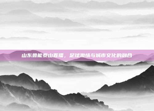 山东鲁能泰山直播,足球激情与城市文化的融合