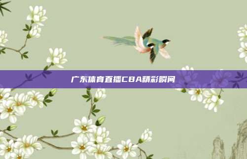 广东体育直播CBA精彩瞬间