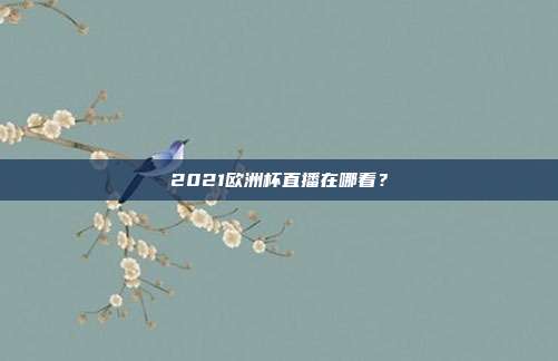 2021欧洲杯直播在哪看?