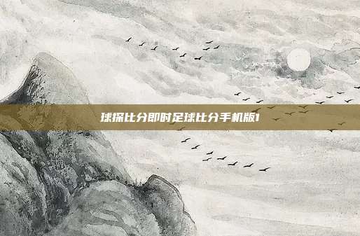 球探比分即时足球比分手机版1