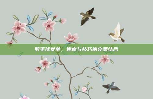 羽毛球女单，速度与技巧的完美结合
