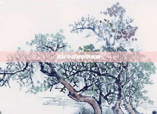 亚冠小组赛规则解析