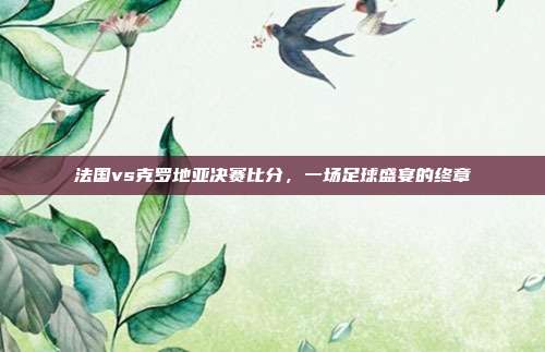法国vs克罗地亚决赛比分,一场足球盛宴的终章