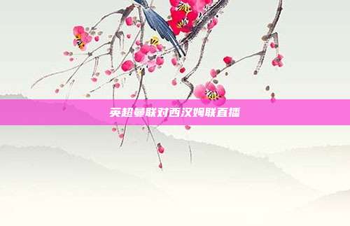 英超曼联对西汉姆联直播