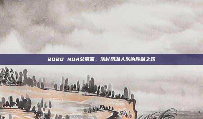 2020 NBA总冠军，洛杉矶湖人队的胜利之路