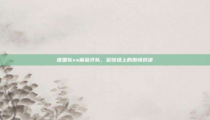 德国队vs葡萄牙队，足球场上的激情对决
