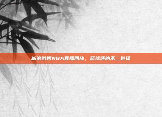 新浪微博NBA直播回放，篮球迷的不二选择