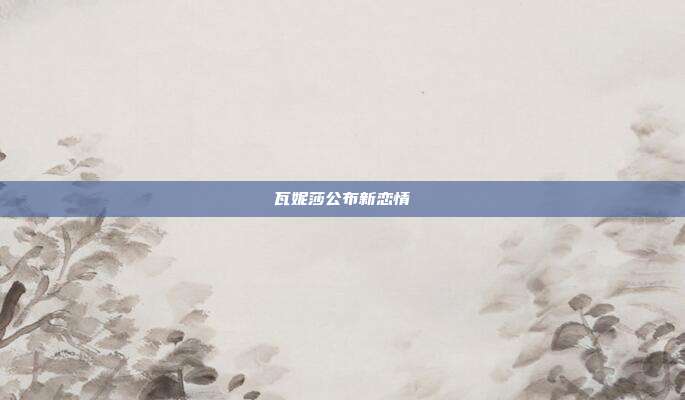 瓦妮莎公布新恋情