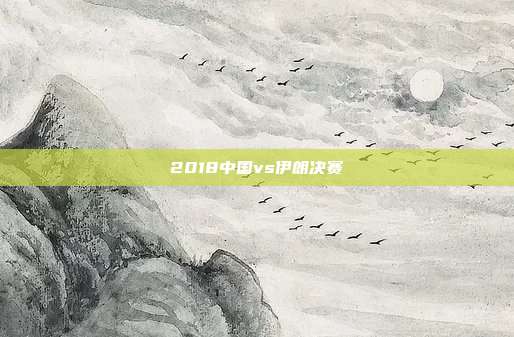 2018中国vs伊朗决赛