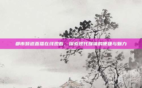 都市频道直播在线观看，探索现代媒体的便捷与魅力