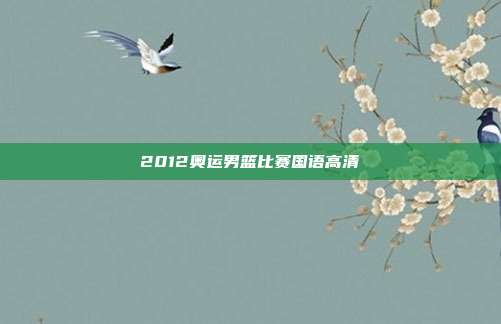 2012奥运男篮比赛国语高清