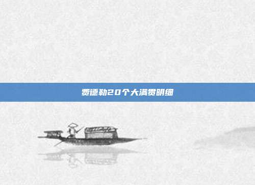 费德勒20个大满贯明细