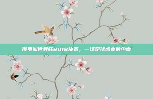 俄罗斯世界杯2018决赛，一场足球盛宴的终章