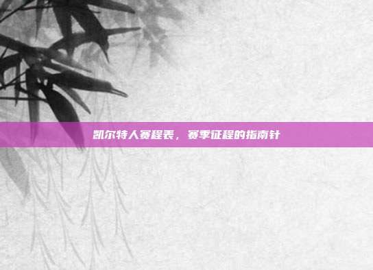凯尔特人赛程表,赛季征程的指南针