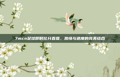 7mcn足球即时比分直播，激情与速度的完美结合