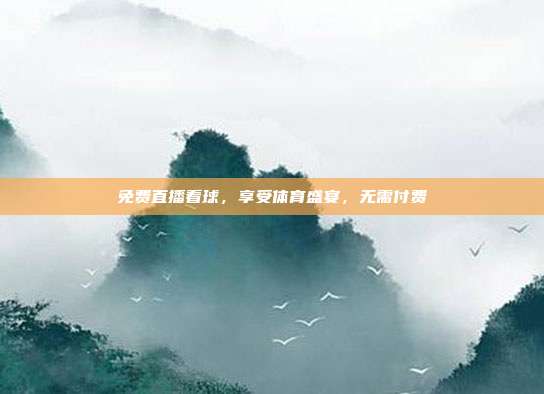 免费直播看球,享受体育盛宴,无需付费