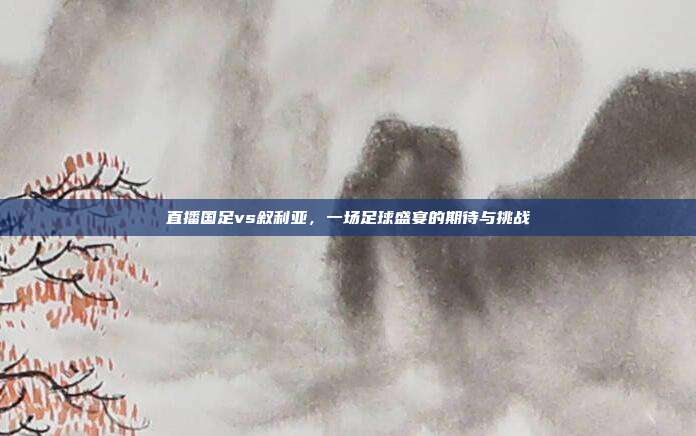 直播国足vs叙利亚，一场足球盛宴的期待与挑战