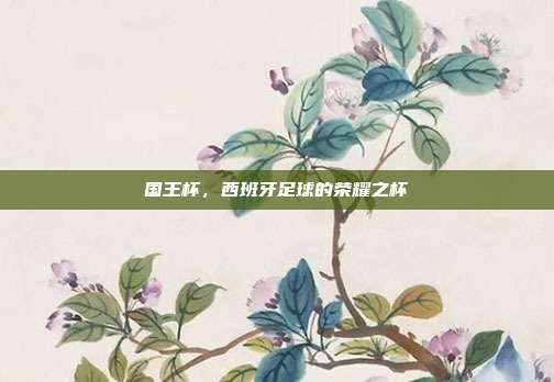 国王杯,西班牙足球的荣耀之杯