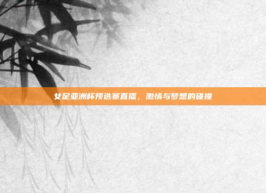女足亚洲杯预选赛直播,激情与梦想的碰撞