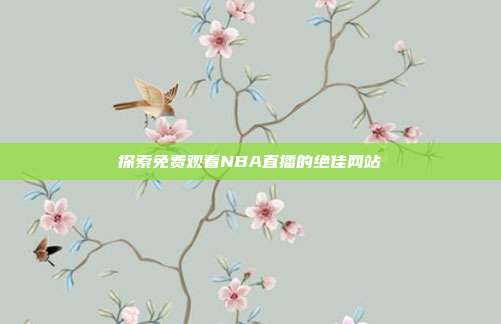 探索免费观看NBA直播的绝佳网站