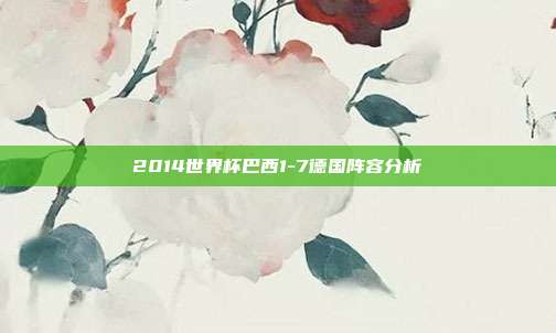 2014世界杯巴西1-7德国阵容分析