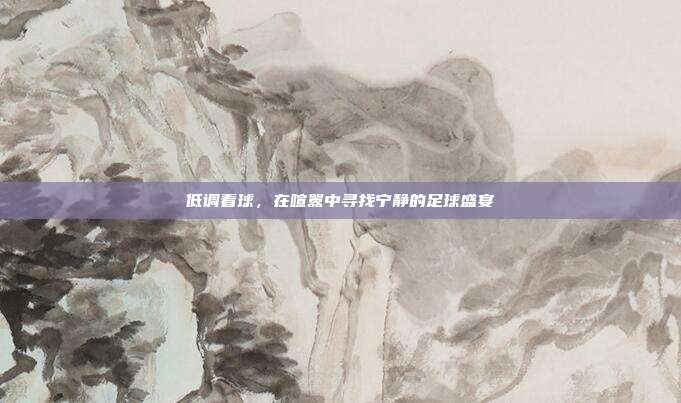 低调看球，在喧嚣中寻找宁静的足球盛宴