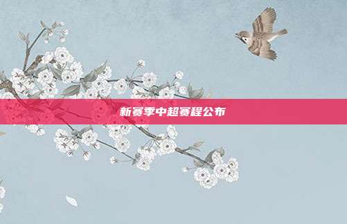 新赛季中超赛程公布