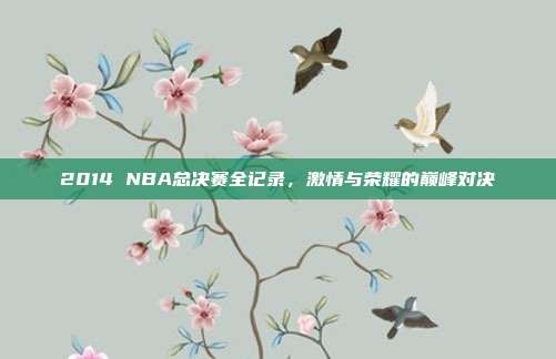 2014 NBA总决赛全记录，激情与荣耀的巅峰对决