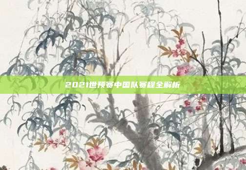 2021世预赛中国队赛程全解析