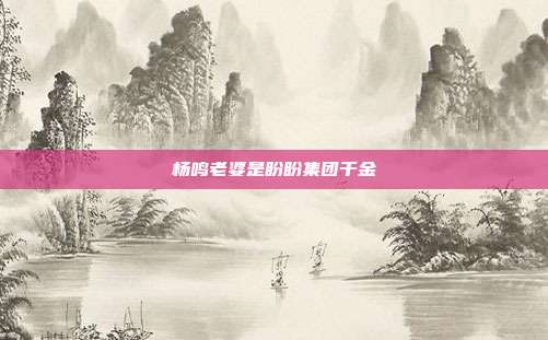 杨鸣老婆是盼盼集团千金