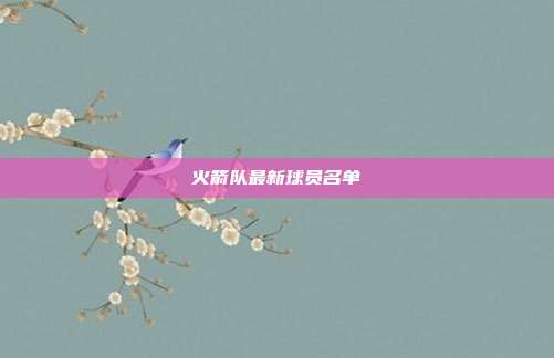 火箭队最新球员名单