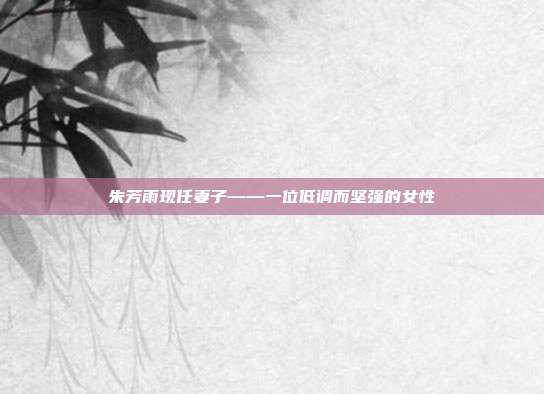 朱芳雨现任妻子——一位低调而坚强的女性