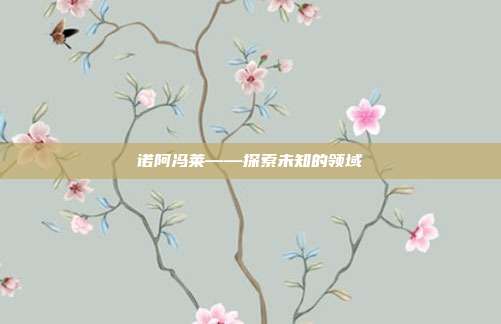 诺阿冯莱——探索未知的领域