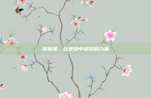 汤星强，在逆境中绽放的力量