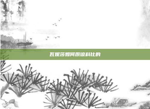瓦妮莎如何原谅科比的