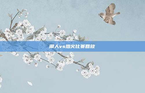 湖人vs热火比赛回放