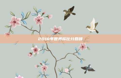 2018年世界杯比分回顾