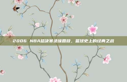 2006 NBA总决赛录像回放，篮球史上的经典之战