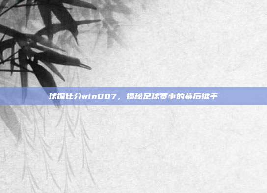 球探比分win007，揭秘足球赛事的幕后推手